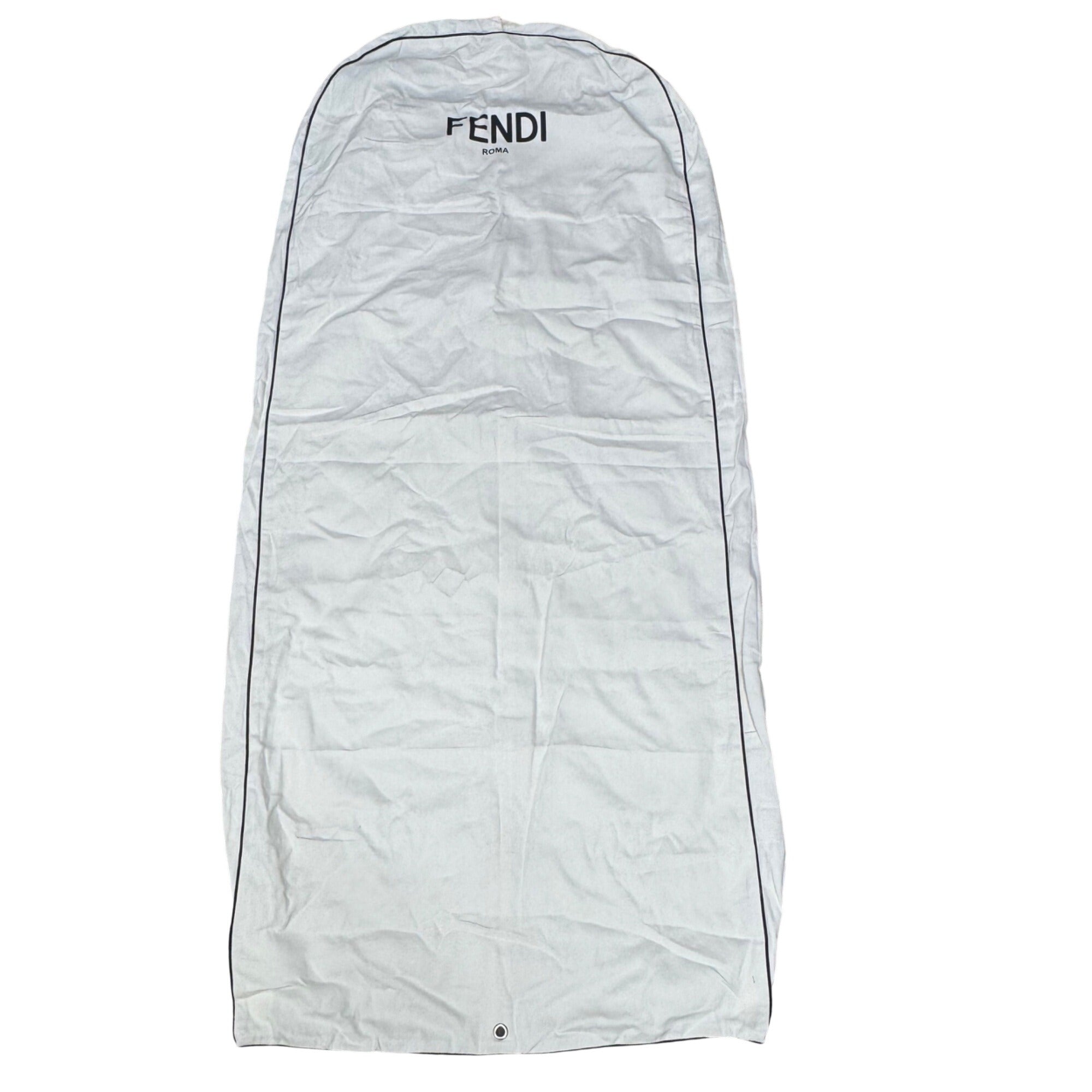 Fendi Cream Garment Bag Travel Storage Logo 63.5x29 Protective Cover Authentic