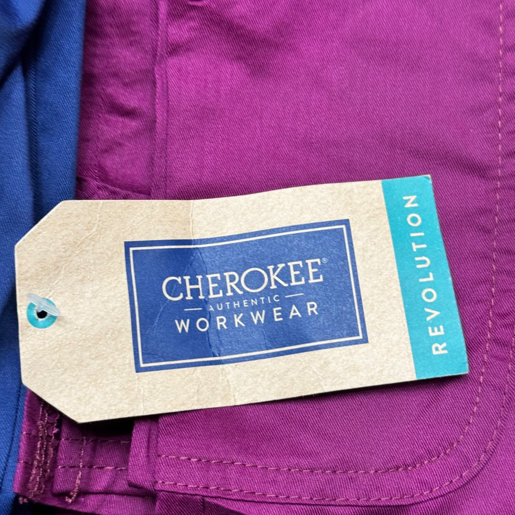 Cherokee Workwear Revolution Scrub Pants XXS  Navy Burgundy Gray NEW Lot of 3
