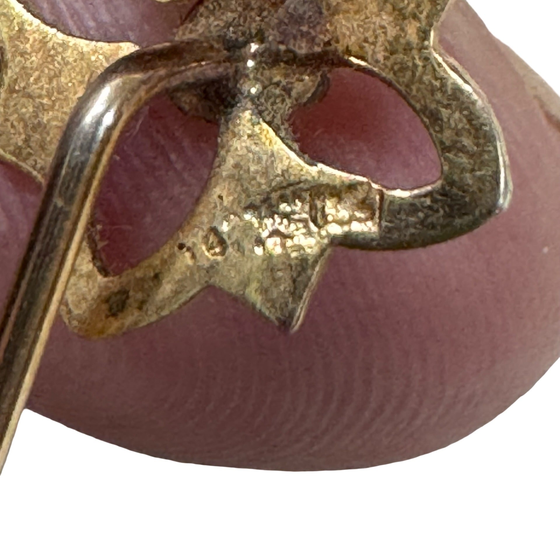 Vintage 18K Gold Stick Pin Art Nouveau Victorian Flower Design Faux Pearl Accent