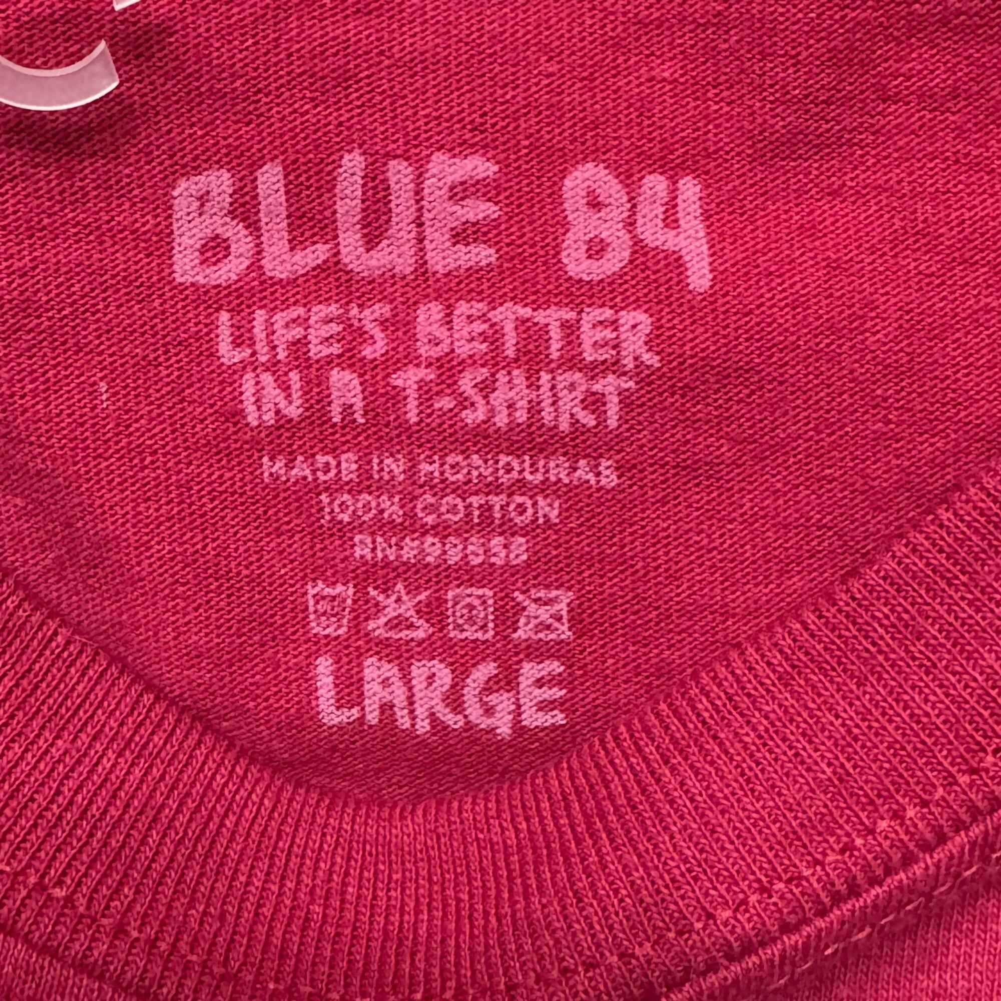 Alabama Crimson Tide 2017 National Champions Red T-Shirt L Blue 84 100% Cotton