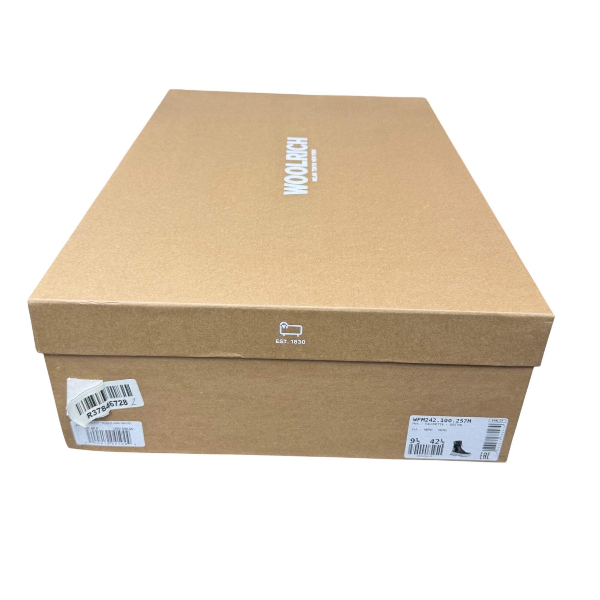 Woolrich Branded Shoe Boot Box Gift Storage Authentic Decorative 20x13x5.75