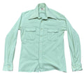 Vintage Montgomery Ward Mens Mint Green Long Sleeve Western Shirt 1970s Size M