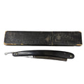 H. Boker Solingen Extra Hollow Ground Black Scales Straight Razor Original Box