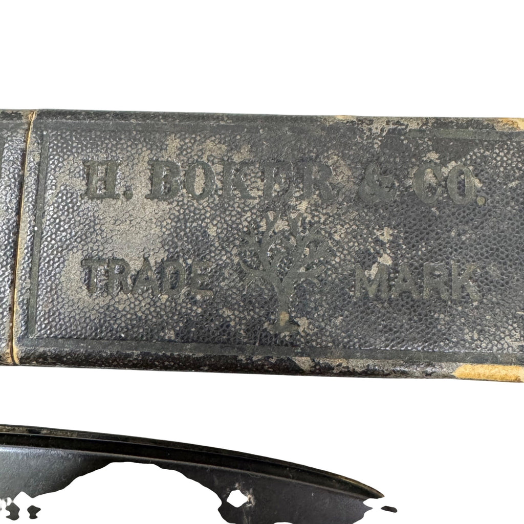 H. Boker Solingen Extra Hollow Ground Black Scales Straight Razor Original Box