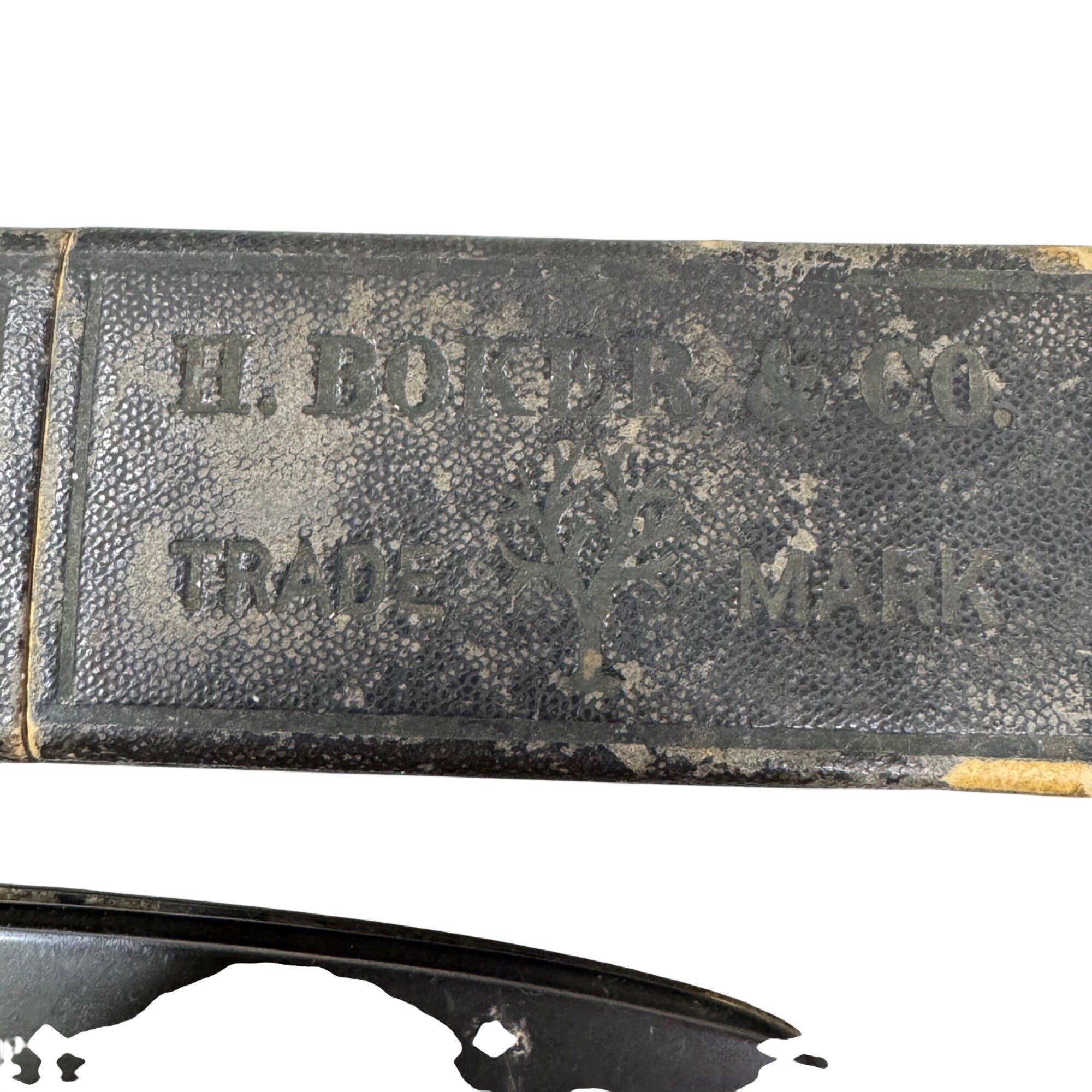 H. Boker Solingen Extra Hollow Ground Black Scales Straight Razor Original Box