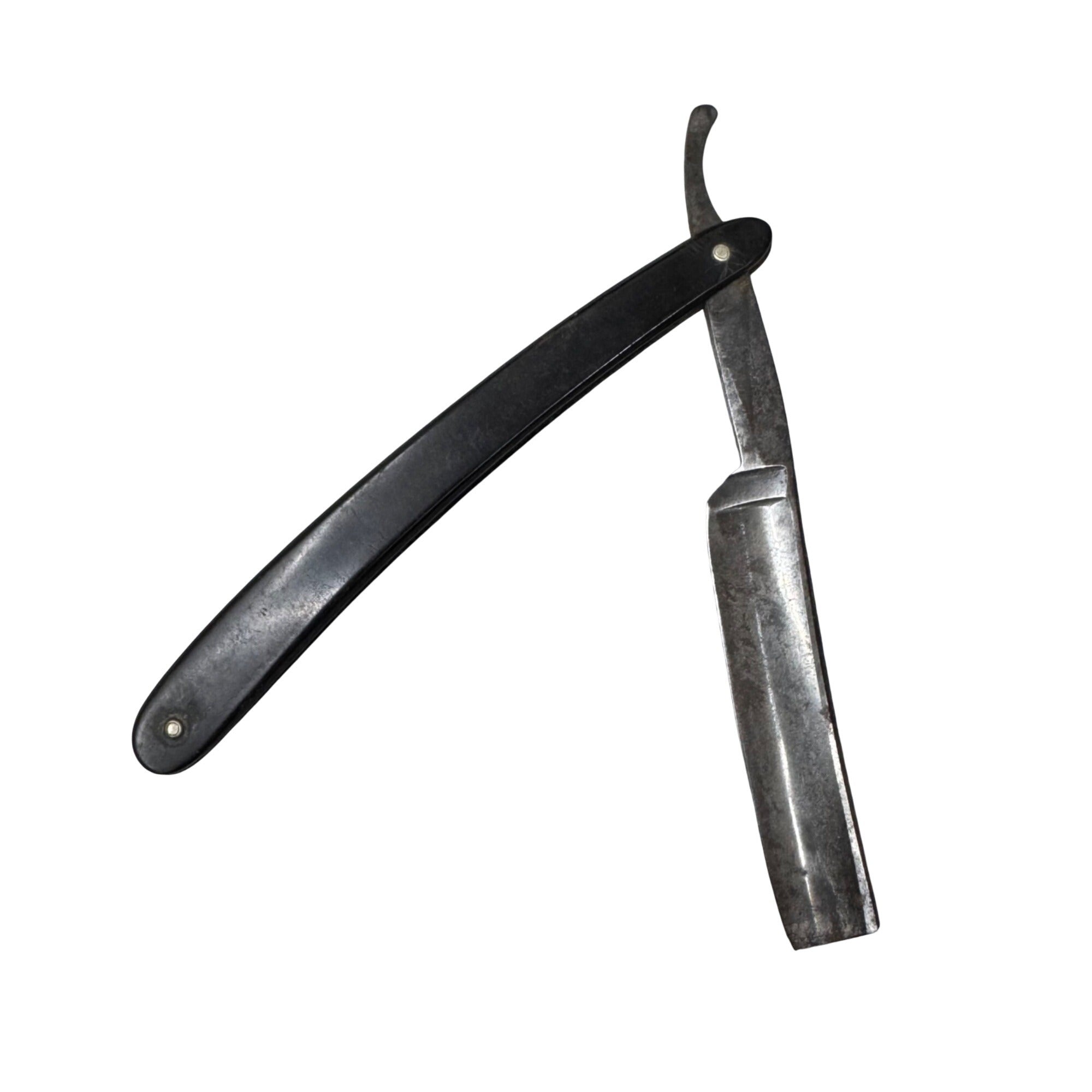 H. Boker Solingen Extra Hollow Ground Black Scales Straight Razor Original Box
