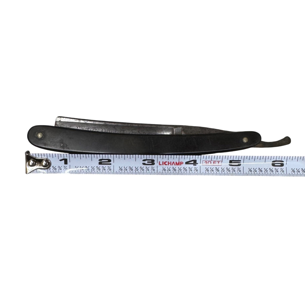 H. Boker Solingen Extra Hollow Ground Black Scales Straight Razor Original Box