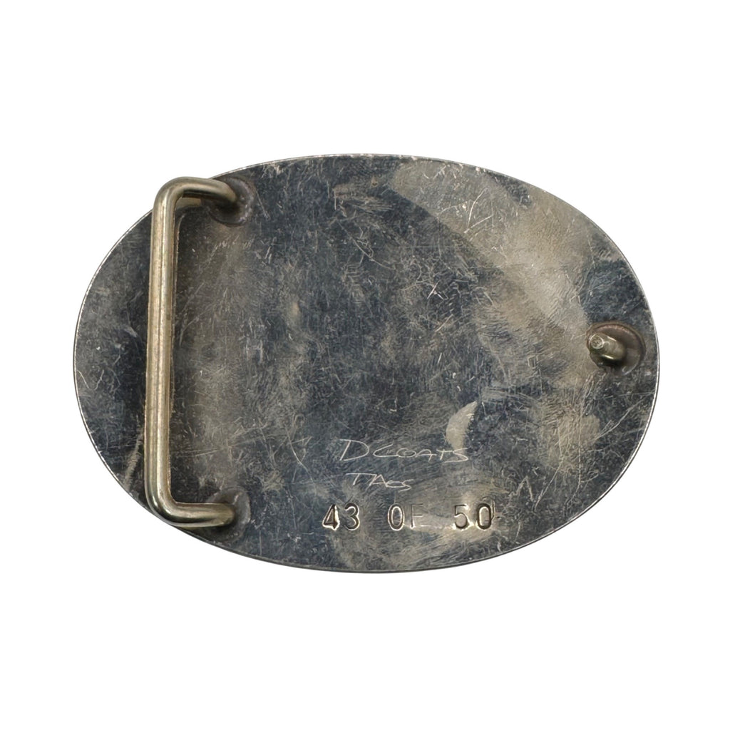 Vintage D Coats Hopi German Silver Taos 1999 Bear Belt Buckle Vintage Limited Ed