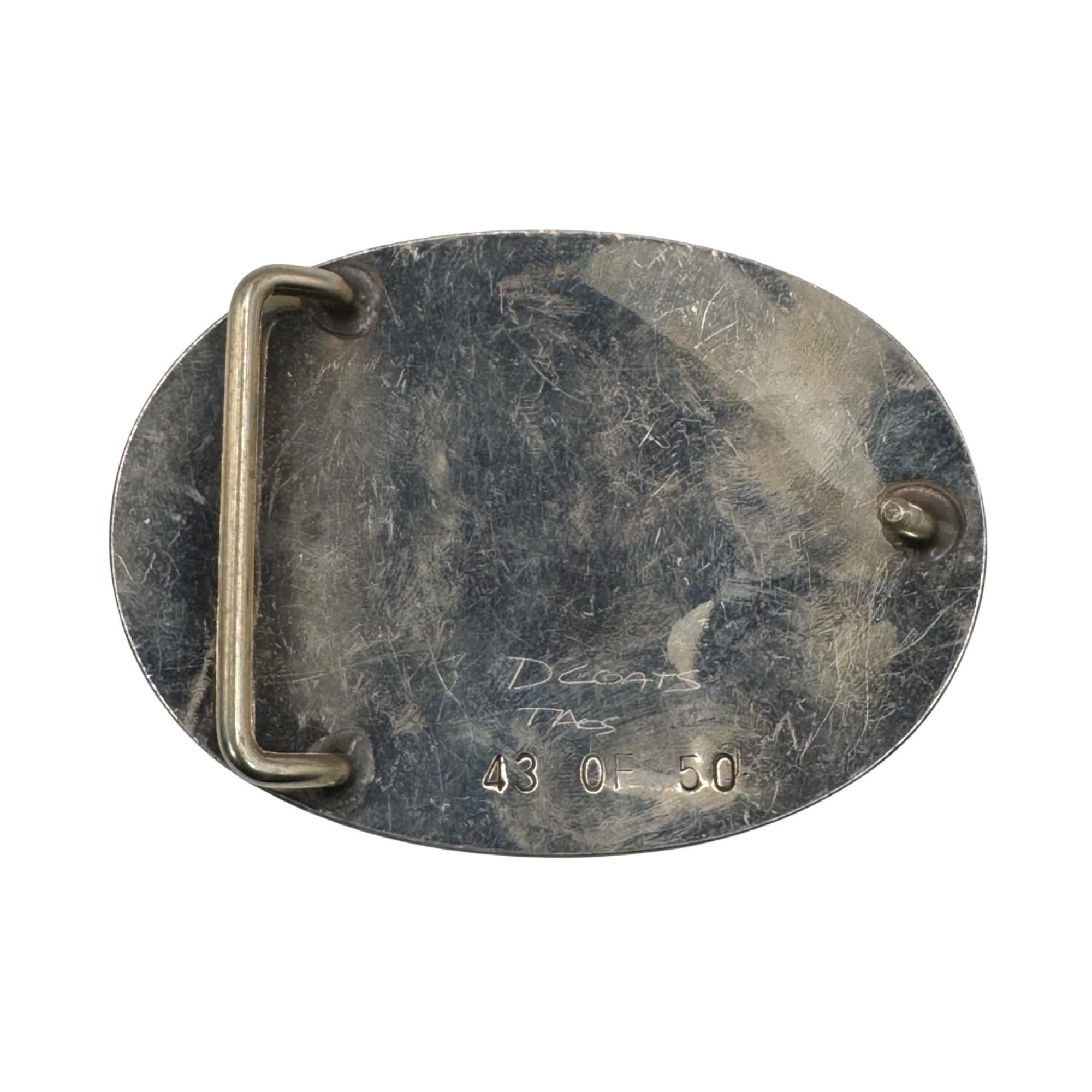 Vintage D Coats Hopi German Silver Taos 1999 Bear Belt Buckle Vintage Limited Ed