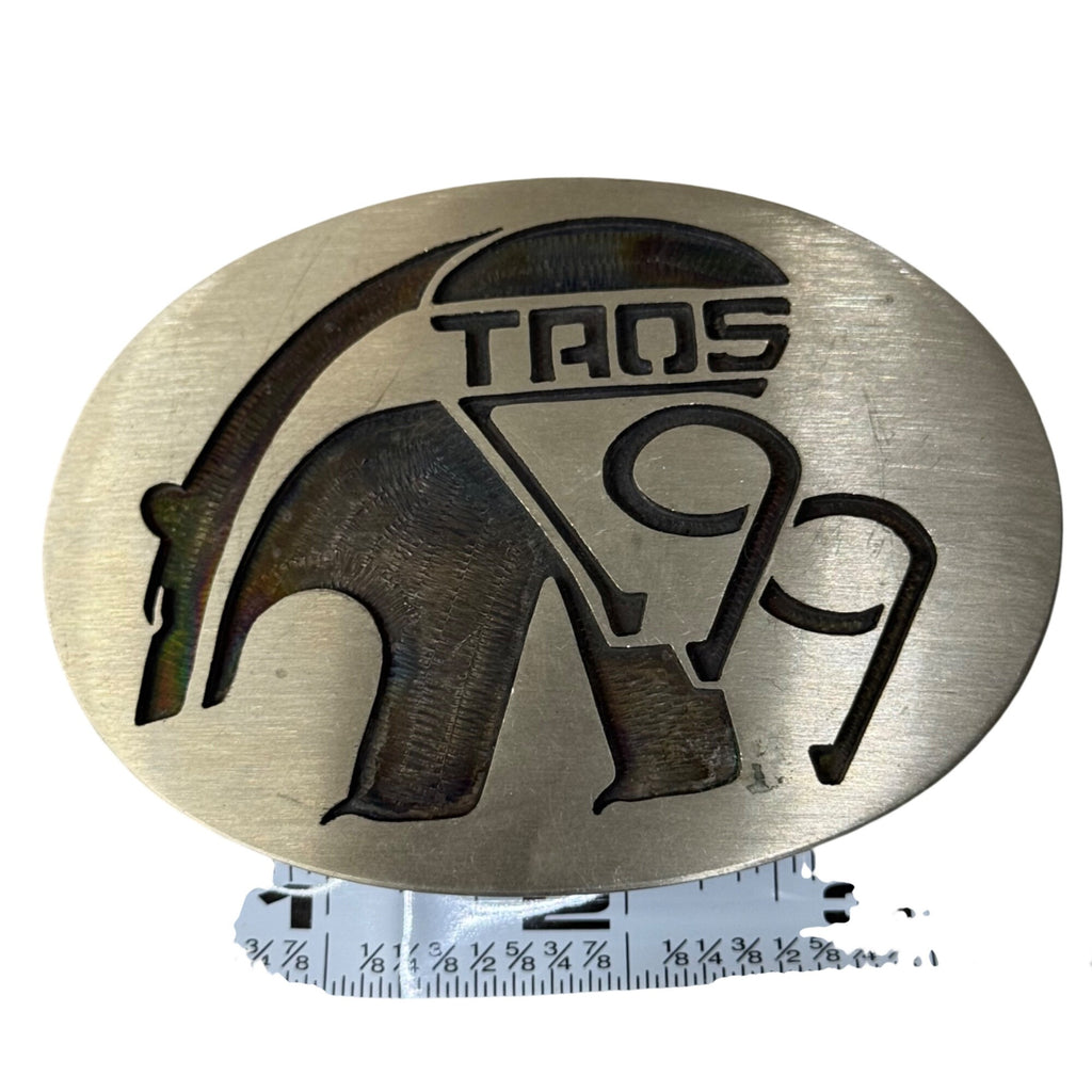 Vintage D Coats Hopi German Silver Taos 1999 Bear Belt Buckle Vintage Limited Ed