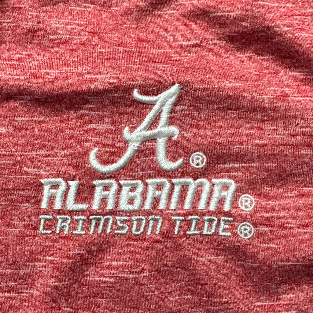University Of Alabama Crimson Tide Polo Shirt Light Dark Red Heathered Size L