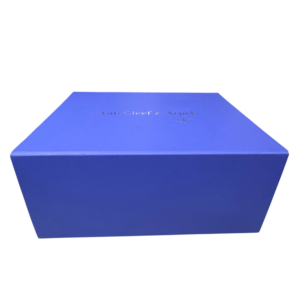 Van Cleef & Arpels Blue Presentation Gift Storage Box 12x7x5.5 Empty Authentic