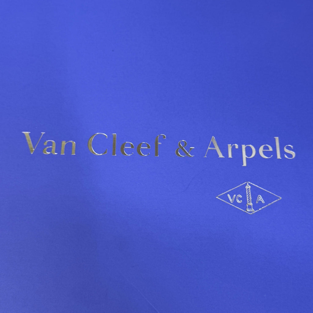 Van Cleef & Arpels Blue Presentation Gift Storage Box 12x7x5.5 Empty Authentic