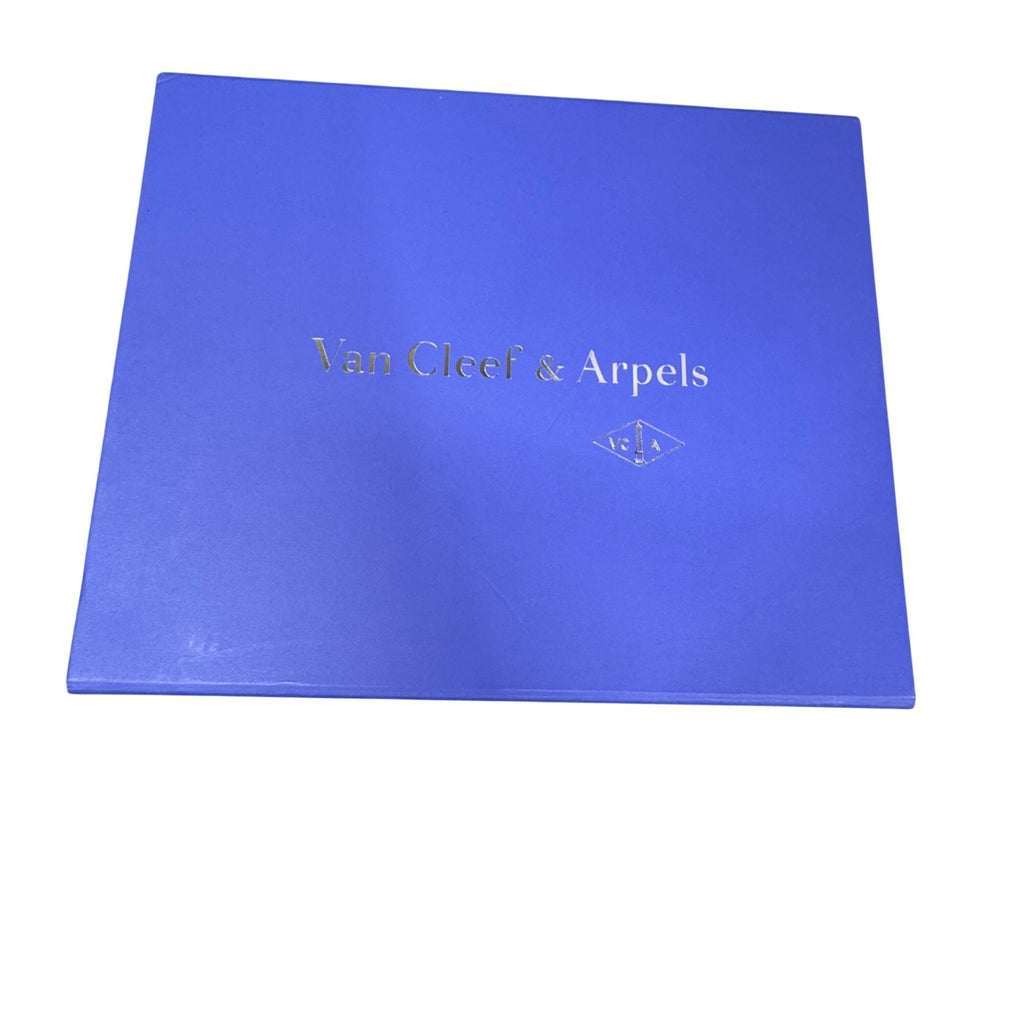 Van Cleef & Arpels Blue Presentation Gift Storage Box 12x7x5.5 Empty Authentic