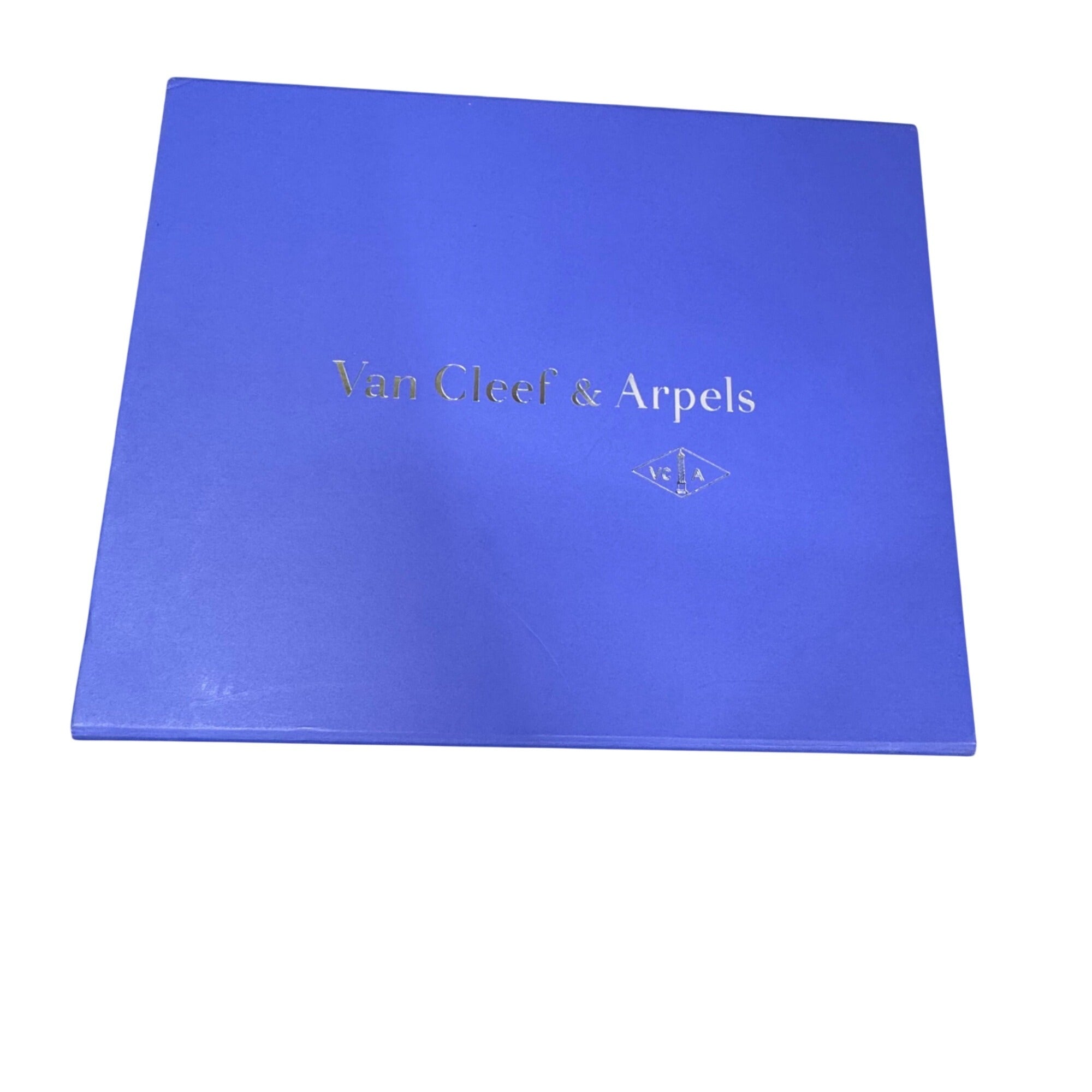 Van Cleef & Arpels Blue Presentation Gift Storage Box 12x7x5.5 Empty Authentic