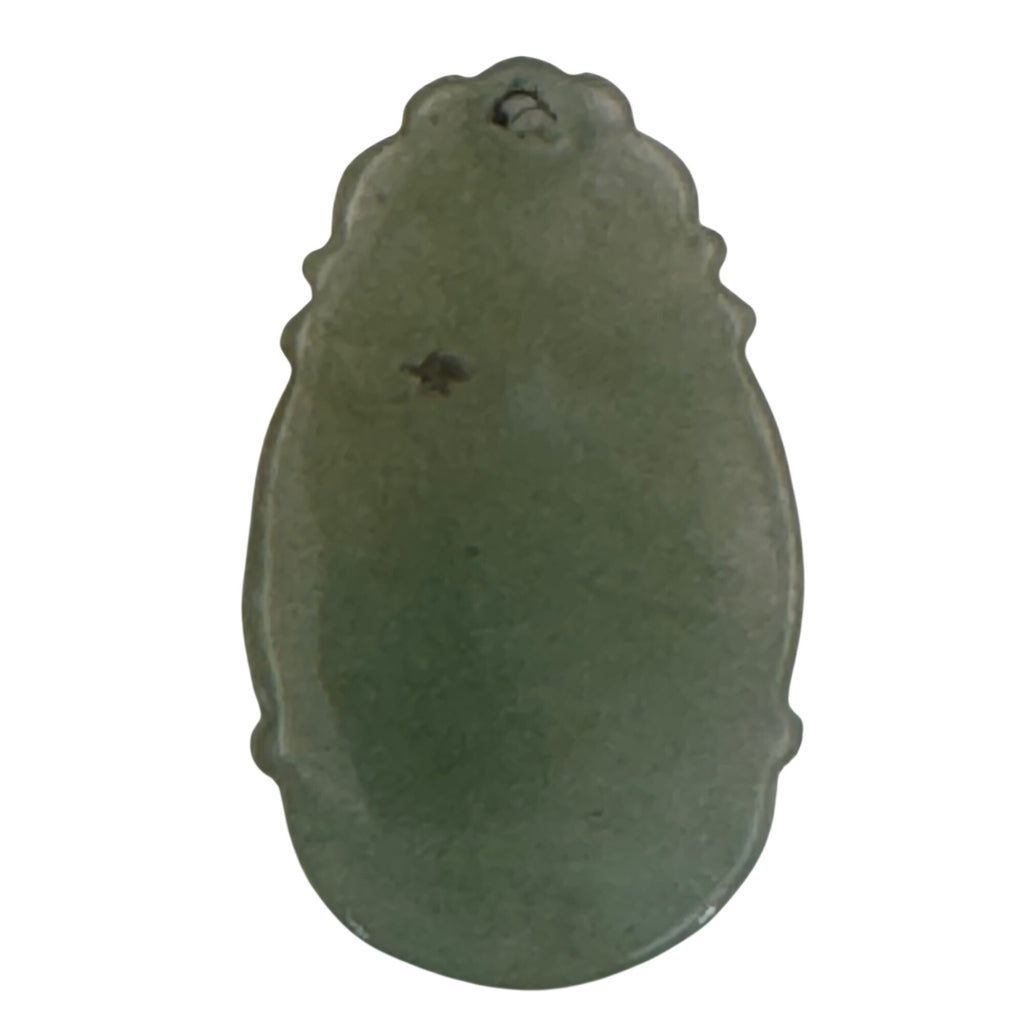 Vintage Carved Green Jade Rat Mouse Pendant - Chinese Zodiac Lucky Amulet 1.5"