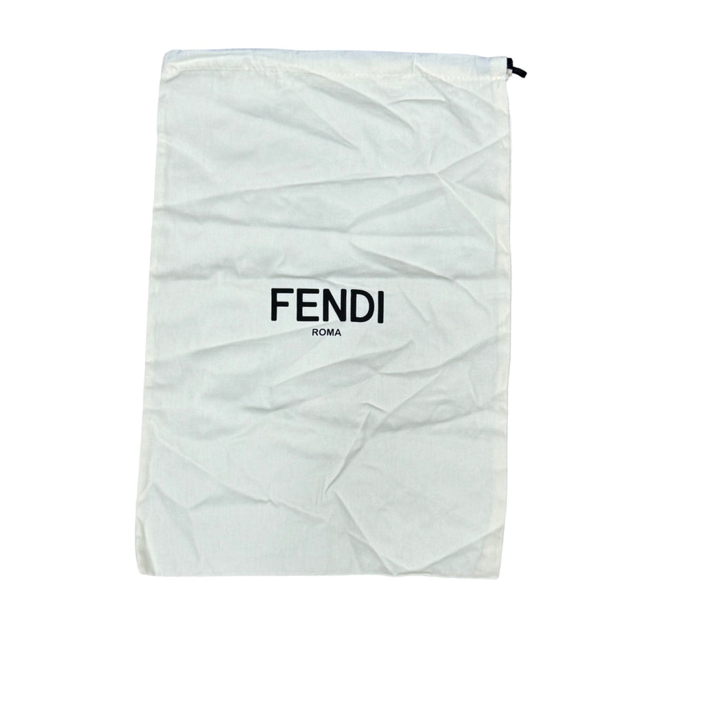 Fendi White Drawstring Dust Bag 17" x 12” Shoes Purse Handbag Storage Authentic