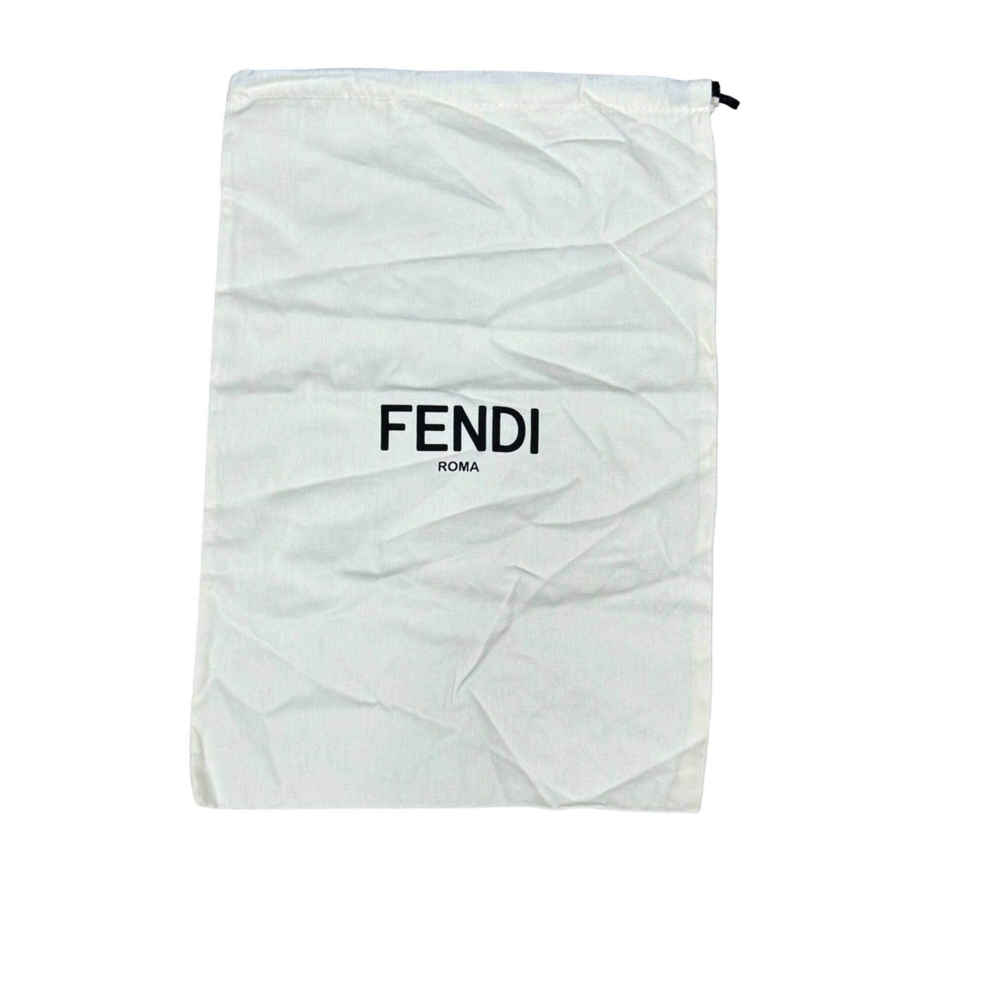 Fendi White Drawstring Dust Bag 17" x 12” Shoes Purse Handbag Storage Authentic