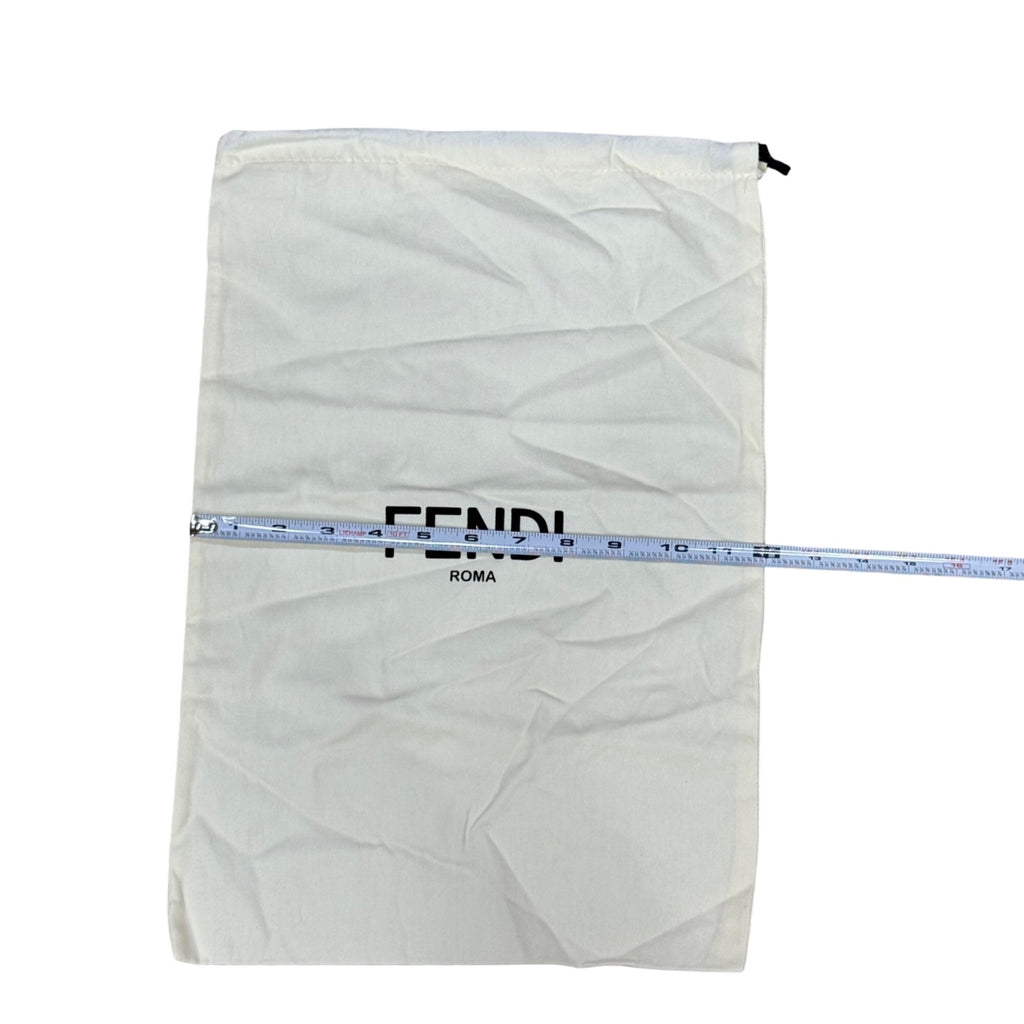 Fendi White Drawstring Dust Bag 17" x 12” Shoes Purse Handbag Storage Authentic