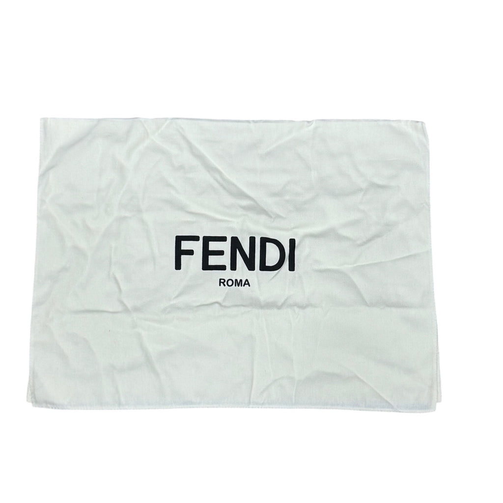 Fendi Roma White Cotton Dust Bag 17"x13" Clutch Purse Handbags Storage Authentic