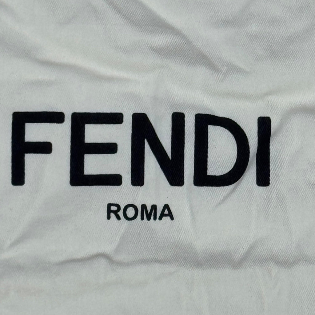 Fendi Roma White Cotton Dust Bag 17"x13" Clutch Purse Handbags Storage Authentic