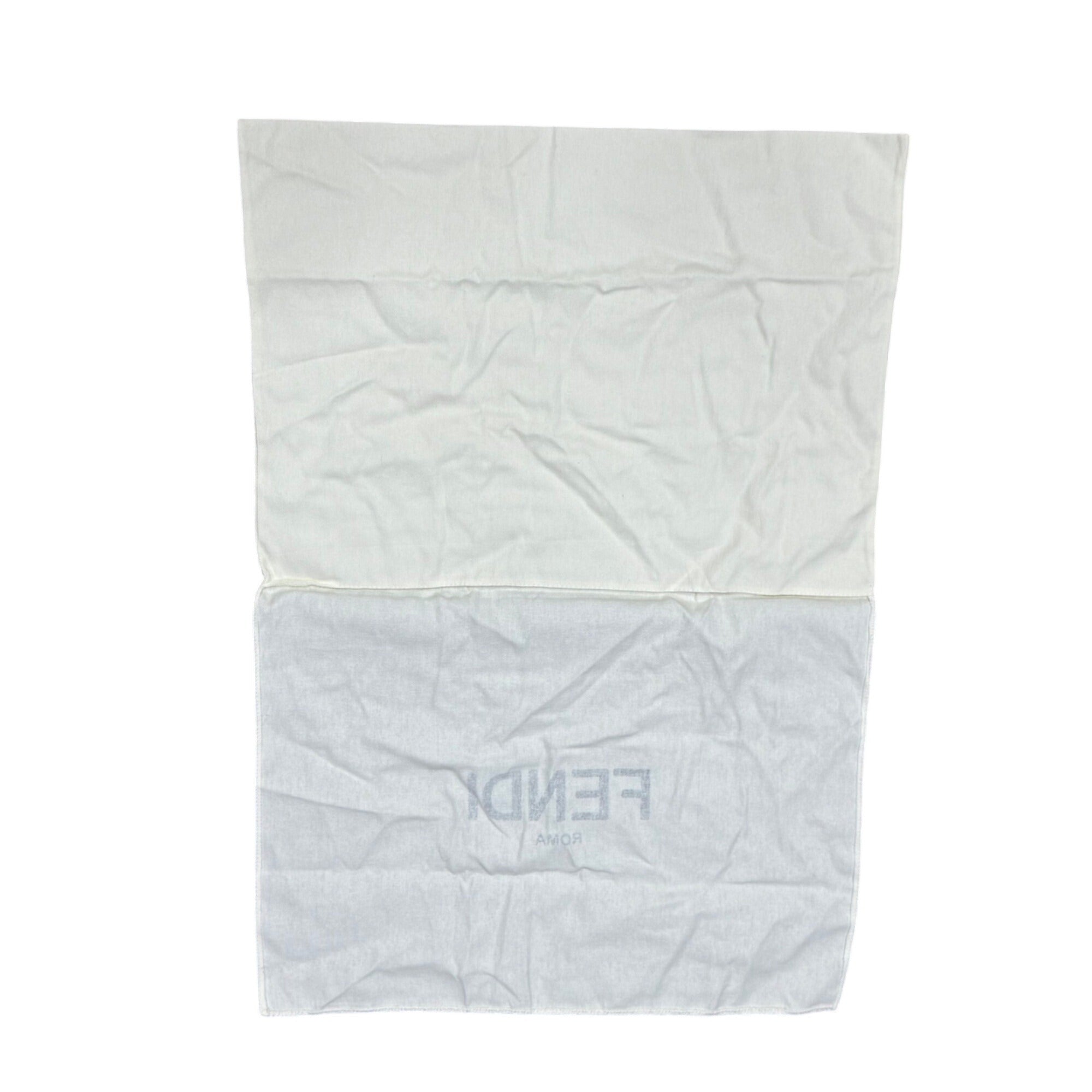 Fendi Roma White Cotton Dust Bag 17"x13" Clutch Purse Handbags Storage Authentic