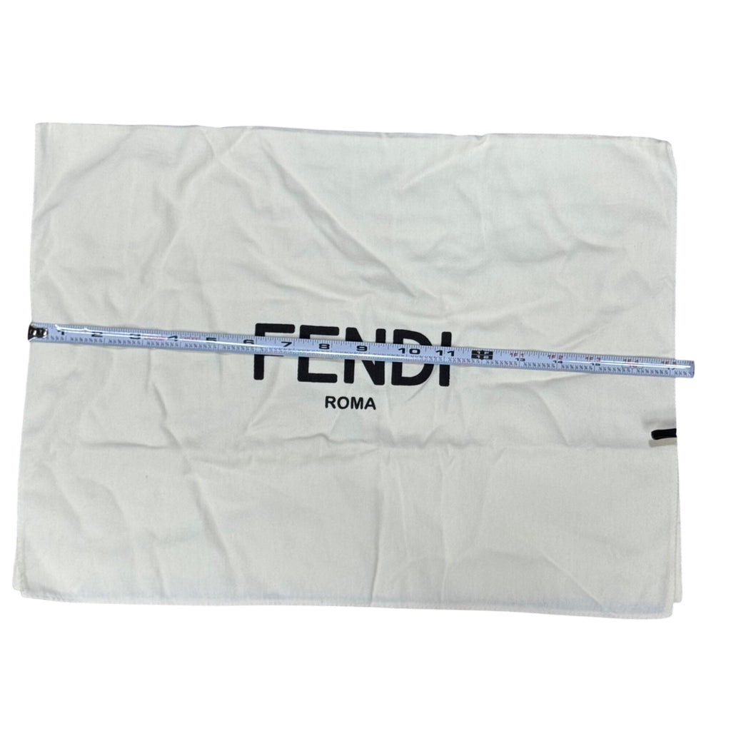 Fendi Roma White Cotton Dust Bag 17"x13" Clutch Purse Handbags Storage Authentic