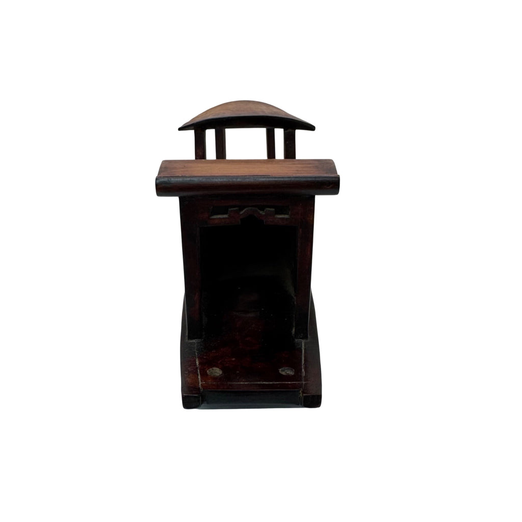 Carved Rosewood Boat Handcrafted Wooden Decorative Model Cutout Made China 10"