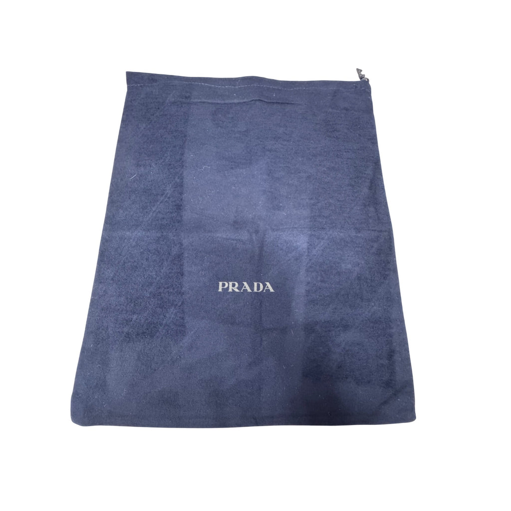Prada Navy Blue Suede Dust Bag Purse Handbag Drawstring 17"x14 Accessories Shoes