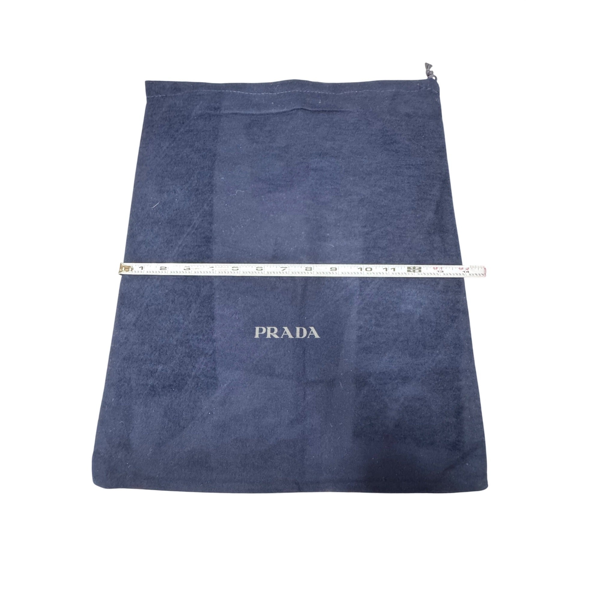 Prada Navy Blue Suede Dust Bag Purse Handbag Drawstring 17"x14 Accessories Shoes