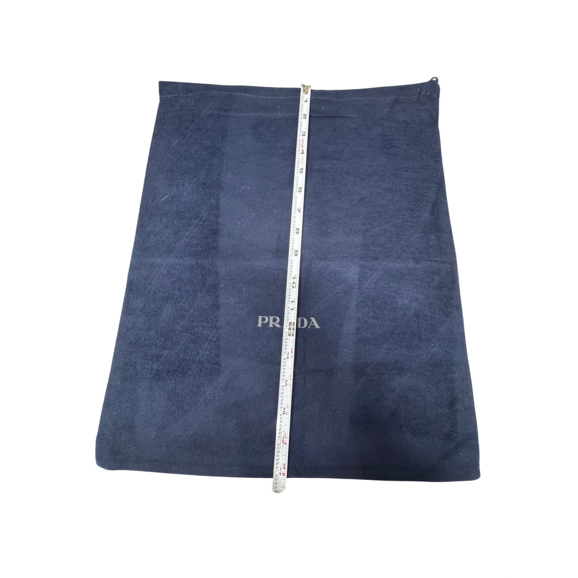 Prada Navy Blue Suede Dust Bag Purse Handbag Drawstring 17"x14 Accessories Shoes