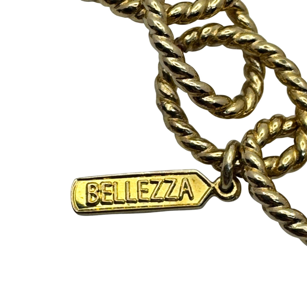 Bellezza Italy Purple Geode Slice Gold-Tone Chain Necklace Agate Pendant 32"